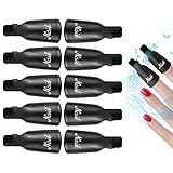 Hanyousheng Nagellackentferner Clips, Nagel Clips,10 Stück Schwarz Nagelclips, Nagel...